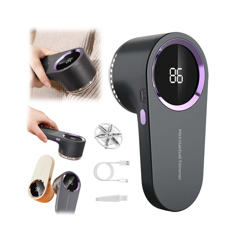 مزيل الوبر الكهربائي، مزيل الوبر القابل لإعادة الشحن مع شاشة LED رقمية محمولة، مزيل الوبر للكنزات، مزيل الوبر للملابس المحبوكة، الأريكة، السرير - يزيل الوبر، كرات الشعر، الوبر - Image 1